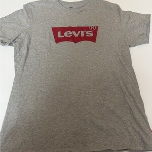 Levi's Heather Gray Tee with Red Emblem